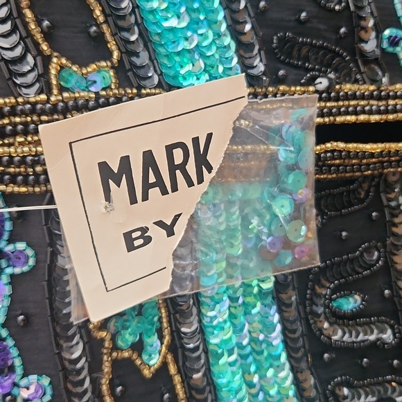 Vintage deadstock 90s Mark& John by Gopal sequined hand sewn jacket - Picture 7 of 7